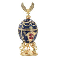 Russian Style Easter Egg Gold Plated Enamel Painted Metal Handicraft Home Decoration