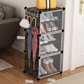 Modern Five-Layer Waterproof and Dustproof Plastic Shoe Rack Extendable Device Storage Cabinet for Living Room or Warehouse