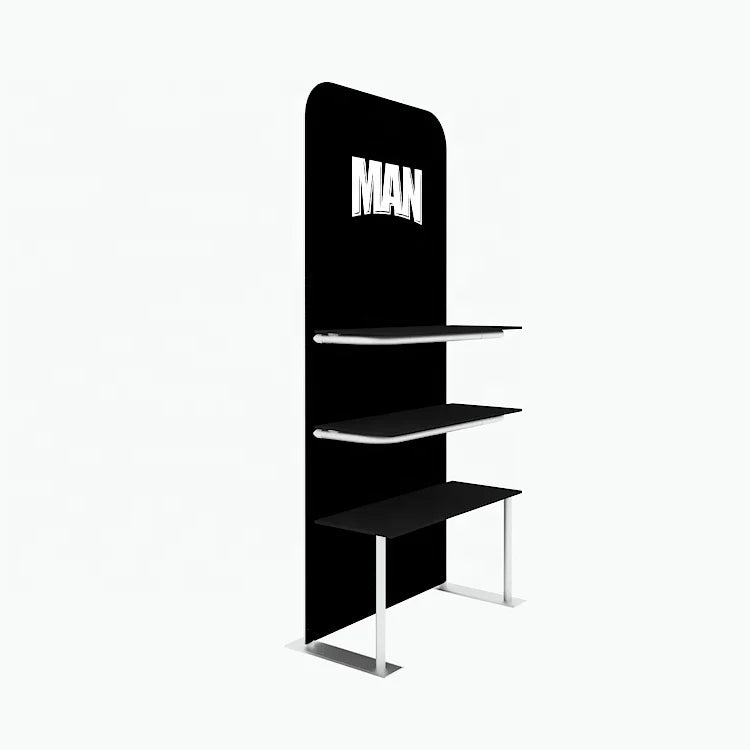 New Design Portable Light Weight 3 Shelves Advertising Expo Fair Exhibition Portable Tradeshow Racks Shelf Stand Display