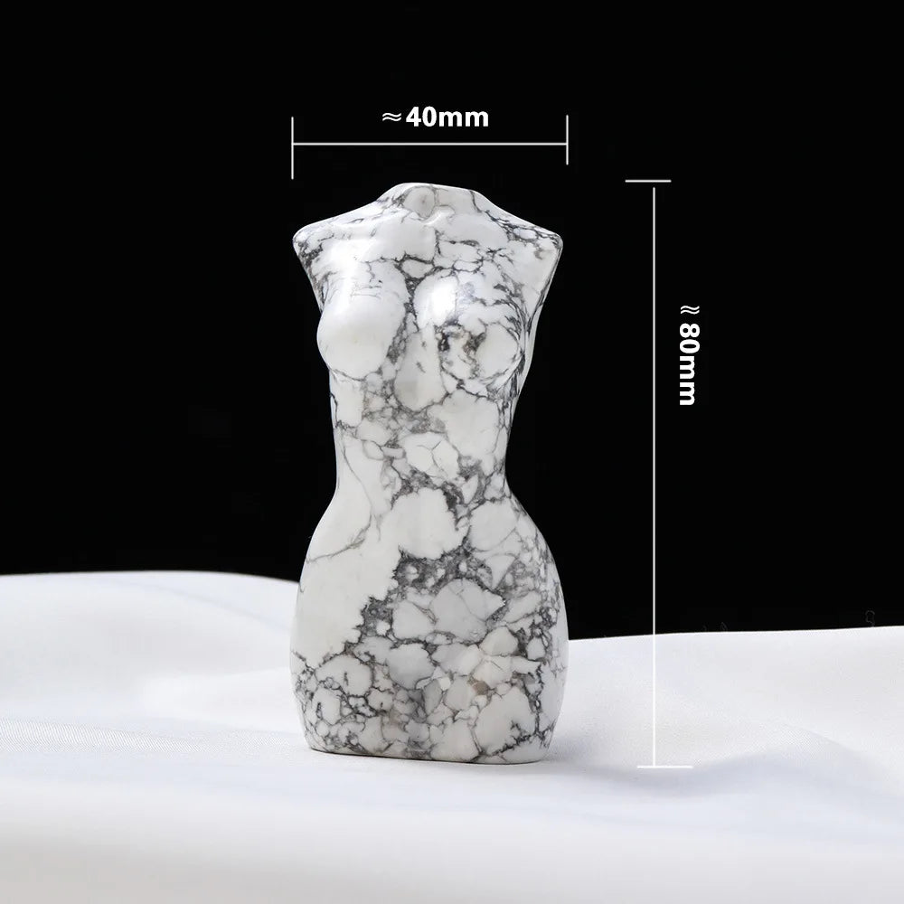 2023 Howlite Goddess Factory Wholesales Natural Healing Stone Crystal Dildos Healing Wand for Sex Goddess Crystal Crafts