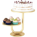 Cup Cake Stand 2-Tier Color Round Metal Wedding Party Cake Stand Dessert Display Stand