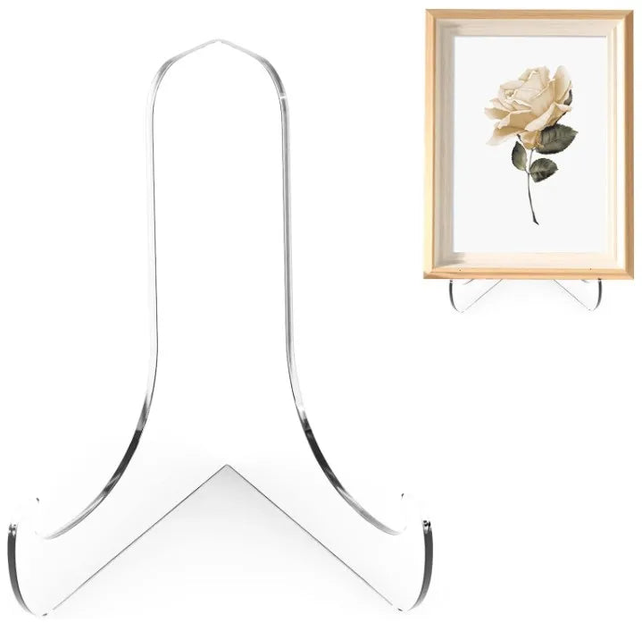 Factory Custom Acrylic Plate Stand Clear Acrylic Display Easel Clear Tablet  Sign Holder
