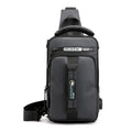 Men's Chest Bag With USB Charging Port Nylon Waterproof Single Shoulder Messenger Bags Sling Backpack Luxury Crossbody Bags