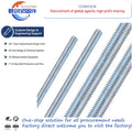 Manufacturer's Blue White Zinc Steel Fully Threaded Rod Manufacturer 1m-3m Galvanized High Strength GI Studs
