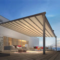 Waterproof Retractable PVC Roof Bioclimatic Eco-Friendly Pergola Canopy Electric Remote Control LED 15-Year Guarantee for Garden