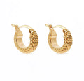 Milskye Style Beautiful Fashion Fine Jewelry for Women 14k Gold Plated 925 Silver Classic Shape Textural Twist Hoop Earrings