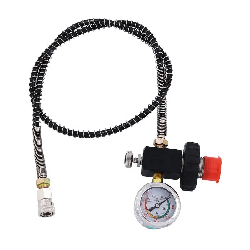 G5/8 Filling Valve 40Mpa 6000psi High Pressure Fill Station with Release Valve for Carbon Fiber Cylinder Diving Tank