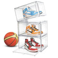 DAYOOH Drop Shipping  Hot Pack Set Stackable Shoe Storage Box Crates Plastic Clear Sneaker Box for Shoes Display Shoe Case