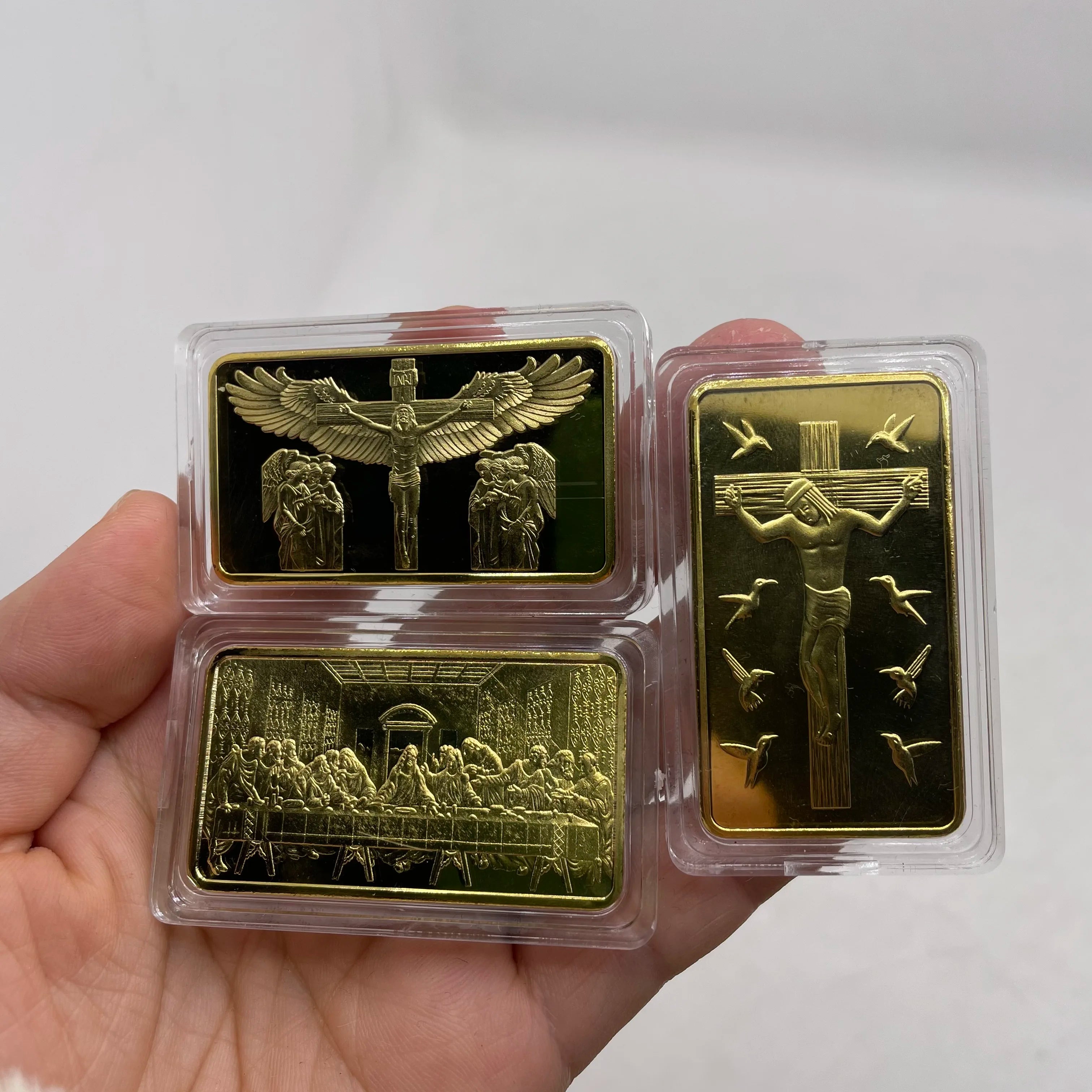Jesus the Last Supper Commemorative Challenge Coin Christianism Gold Promotional Event Commemorative Gift Collection Bullion