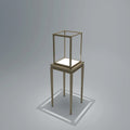Wholesale Stainless Steel Frame Glass Kiosk Display Cabinet Luxury Custom Jewelry Showcase MegaBDM