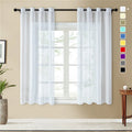 New Material White Color Plain Linen Sheer Curtain Fabric Solid Sheer Curtain Sheer Curtain for Living Room