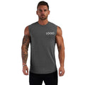 2024 Factory Summer Custom 95% Cotton Sleeveless T-shirt Men's Gym Singlet Fitness Rib Tank Top