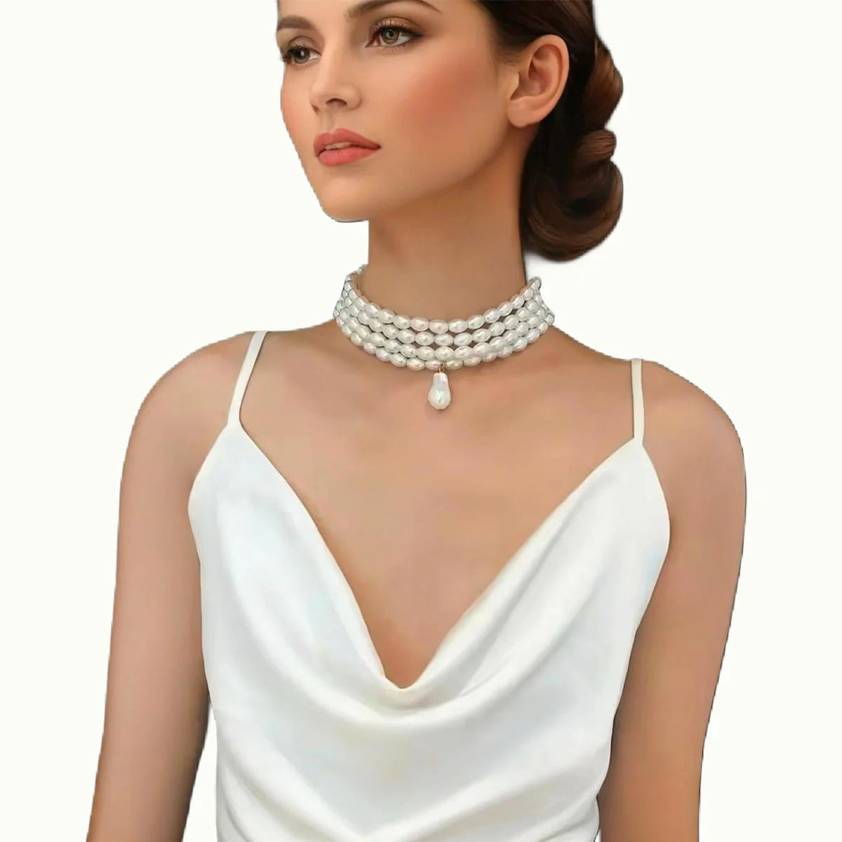 Fashionable Simple Layered Pearl Beaded Chains Choker Necklace for Women Trendy Charms Collar Accessories 2025 Fashion Jewelry