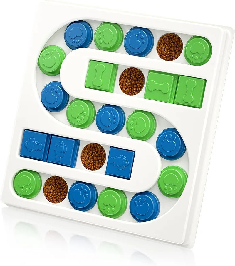 Level 2 Interactive Plastic Dog Puzzle Toys New Design Slow Feeder for IQ Training for Playing with Dogs Food