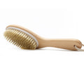 Abeis Manufacturer OEM Natural Wooden Handle Boar Hair Bristle Chicken Legs Shape Bath Body Brush