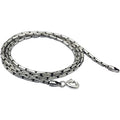 Wholesale S925 Sterling Silver Jewelry Vintage Style Square Bamboo Necklace Chain