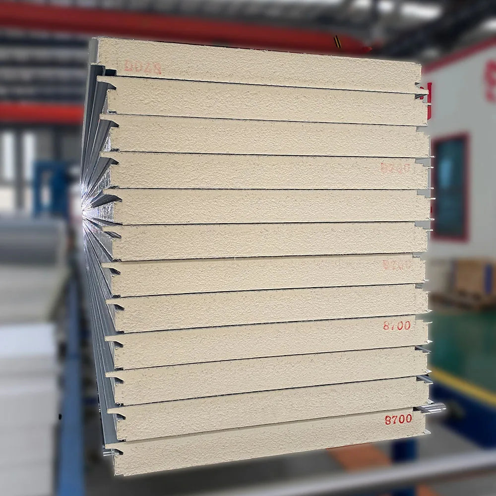 Good Quality 100mm PU Sandwich Panel Price PUR Foam Sandwich Wall Panel for Cold Storage