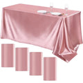 Multi Color Emerald Green / Pink Tables Cloths Rectangular Round Satin Tablecloth for Wedding Party