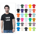 Wholesale 100% Cotton Custom Printed Blank T-Shirt for Men Plain White Black Logo on Knitted Fabric for Any Season