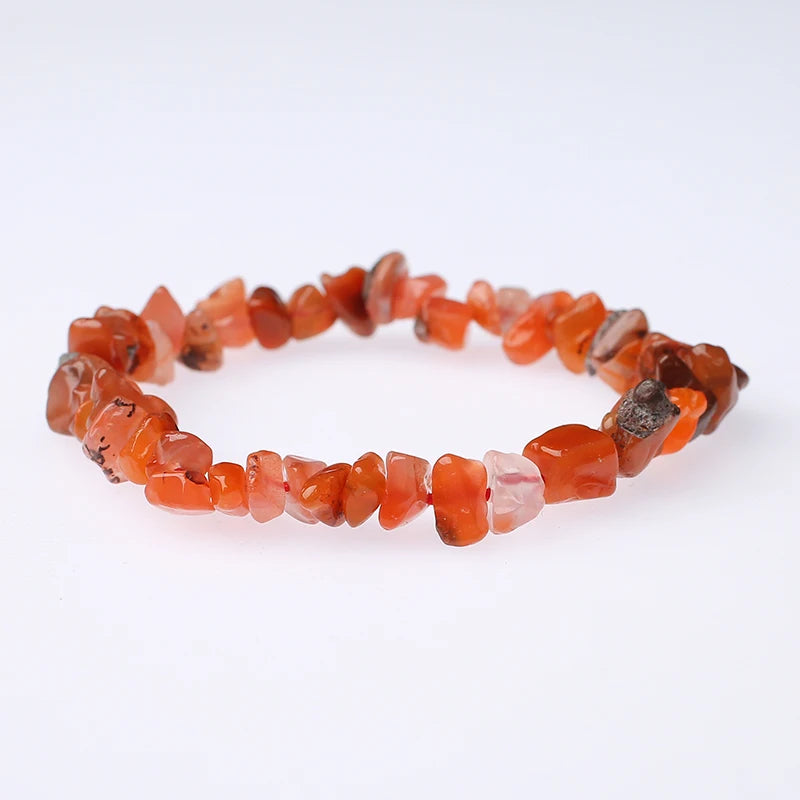 Wholesale Crystal Gravels Bracelets Red Agate Green Aventurine Gravels Bracelet for Gift