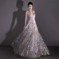 2024 New Sequined Halter Sleeveless Banquet Bride Host Elegant Evening Dress Dress