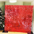 Custom Reflective Sequin Panels Board Red Shimmer Wall Backdrop