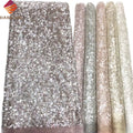 High Quality African Sequin Lace Fabric Luxury 3D Embroidery French Mesh Lace With Sequins for Fashion Show Party