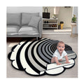 3D Living Room Decor Rug Vortex Illusion Carpet Entrance Door Mat Abstract Geometric Optical Rug for Living Room