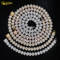 New Arrival Hip Hop Diamond Chain Gold Plated Brass CZ Cuban Link Chains Custom Cuban Bracelet & Necklace