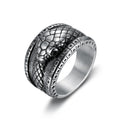 316 Stainless Steel Snake Ring Fashion Viking Ouroboros Men's Mamba Cobra Snake Hip Hop Gothic Punk Ring