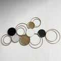 Gold Wrought Iron Metal Wall Trim Art Deco Style Decorative Wall Art for Living Room Office Hotel Anniversary Hanging Decoration