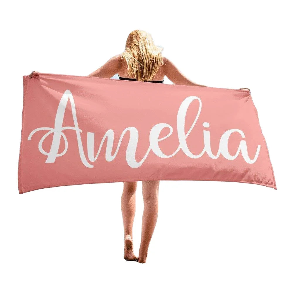 Large Customisable Sand Proof Sublimation Digital Print Beach Towel Recycled Plastic Promotional Beach Towel