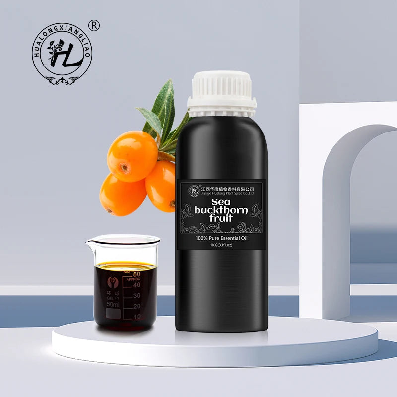 Cold Pressed Seabuckthorn Pulp Oils Bulk Supplier1kg Inner Mongolia Sea Buckthorn Oil Aromatherapy for Body Massage