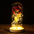 galaxy Rose Led 24k Gold Rose Flower Artificial Colorful galaxy Rose in Glass Dome for Valentines Mothers Day Anniversary