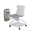 Contemporary Foldable Mesh Office Chair with Swivel Wheels and Synthetic Leather for Training Center Classroom Furniture