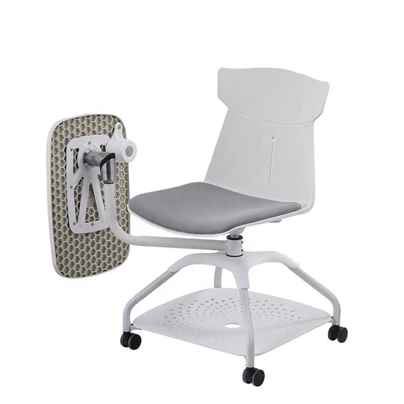 Contemporary Foldable Mesh Office Chair with Swivel Wheels and Synthetic Leather for Training Center Classroom Furniture