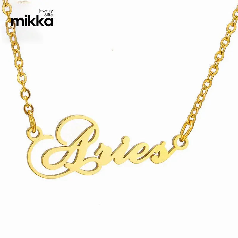 2022 Personalized Fashion Stainless Steel Chain Custom Letter Name Women Jewelry Necklace