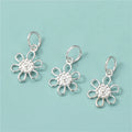 8.5*11.4mm Daisy Charm Real 925 Sterling Silver Hollow Flower Charm Pendant for Diy Jewelry Making Findings