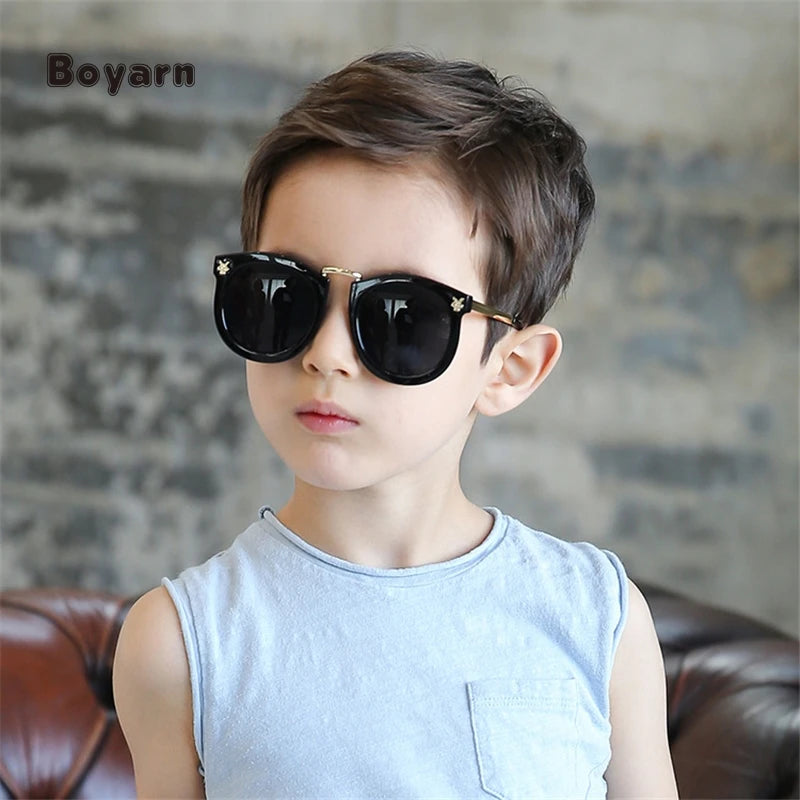 Boyarn Private Label Designer Lentes De Sol Luxury Metal Frame Vintage Kids Rabbit Shades Sun Glasses Sunglasses Eyewear