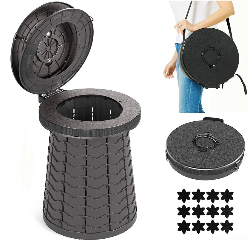 Good Quality Washable Plegable Outdoor Telescopic Stool Car Camp Camping Plastic Porta Potty Travel Portable Folding Toilets