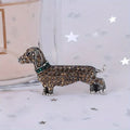 Vintage Fashion Pinstripe Dog Design Brooch for Men and WomenHoliday Party Jewelry Accessories Pins