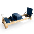 Oak Rubber Wood Studio Gym Commercial Microfiber Leather Color Customization Pilates Reformer