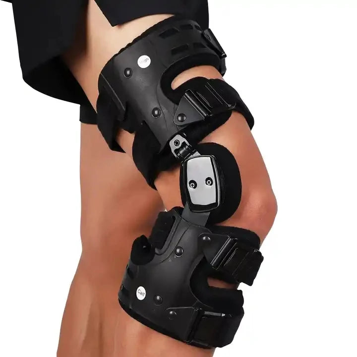 HKJD Rehabilitation Equipment Adjustable Post Op Unloader Hinged OA Knee Brace Immobilizer Support Knee Brace Arthritis