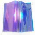 Rainbow Colorfu 0.35-0.4mm Holographic Lamination Film Roll for Bags Clothes Pvc Dichroic Transparent Film clear Vinyl Roll