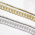 Deepeel RC643 2.5cm Ethnic Gold Silver Thread Lace Trim DIY Stage Clothes Curtain Fabric Crafts Sewing Accessories Lace