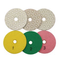 3 Step 100mm Wet Dry Resin Diamond Polishing Pads for Marble Floor Granite Stone Care Ceramic Tile Grinding Disc