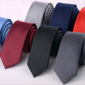 Wholesale Ties Men Custom Classic Plain Slim Polyester Woven Solid Color Necktie