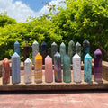30Kinds Mystery Chakra Crystal Tower Precious Gemstone Healing Natural Stone Crystal Obelisk Tower Crystal Wand Point