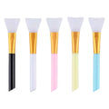 Fishtail White Silicone Facial Mask Brush Soft Tip Spatula for Cleaning Single Makeup Brush