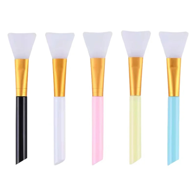 Fishtail White Silicone Facial Mask Brush Soft Tip Spatula for Cleaning Single Makeup Brush